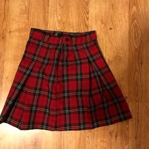 Plaid school girl style skirt